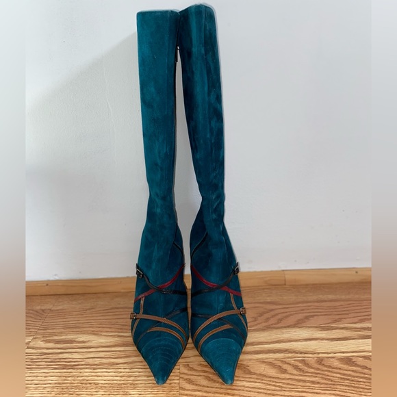 Blue Pointed Toe Charles David Boots - Picture 3 of 12